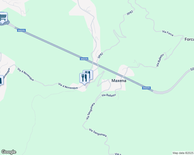 map of restaurants, bars, coffee shops, grocery stores, and more near 31 Via Balletto in Città Metropolitana di Genova