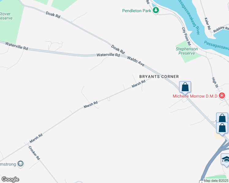 map of restaurants, bars, coffee shops, grocery stores, and more near 39 Marsh Road in Belfast