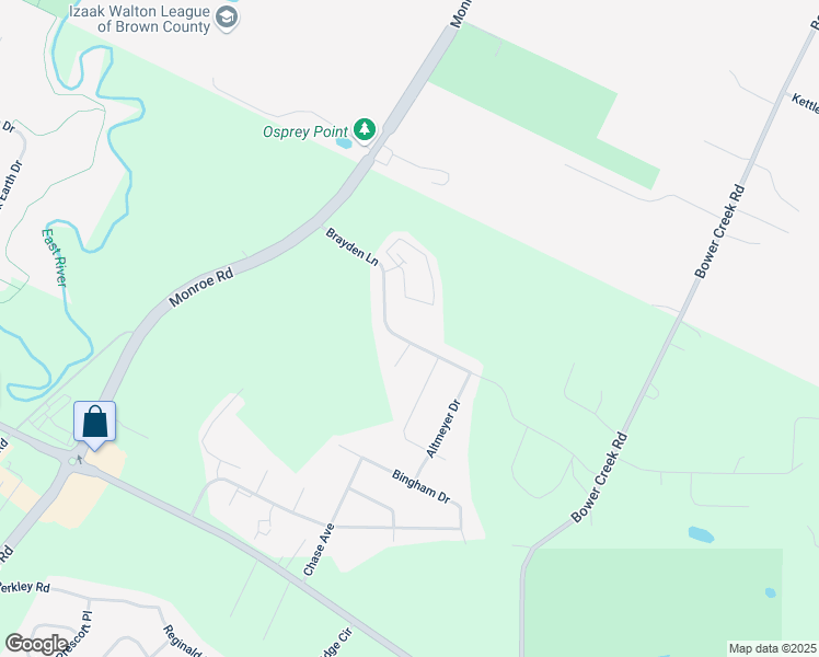 map of restaurants, bars, coffee shops, grocery stores, and more near 1317 Brayden Lane in De Pere