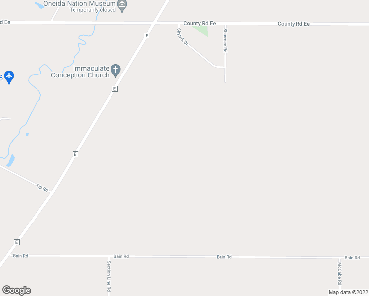 map of restaurants, bars, coffee shops, grocery stores, and more near 5595 Shawnee Road in De Pere