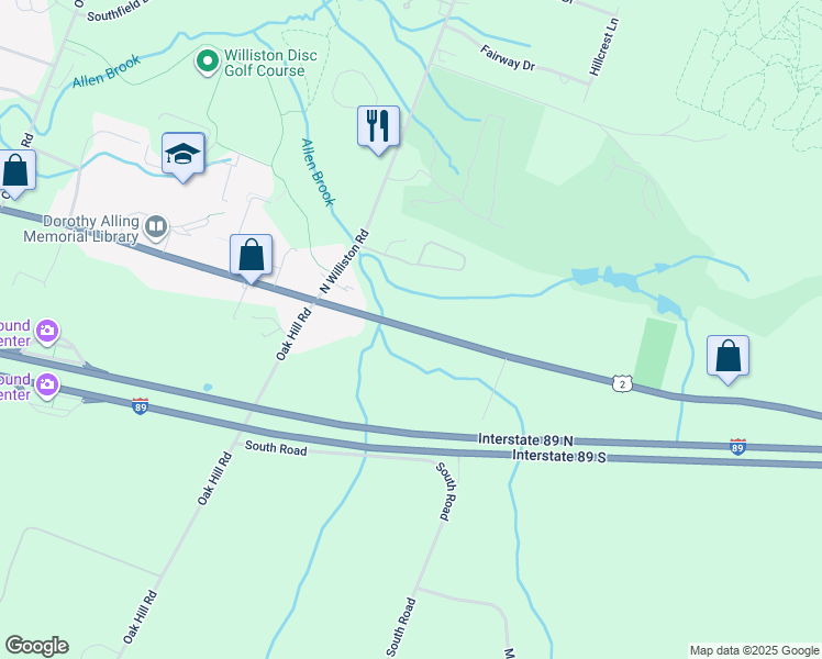 map of restaurants, bars, coffee shops, grocery stores, and more near 7552-8232 Williston Rd in Williston