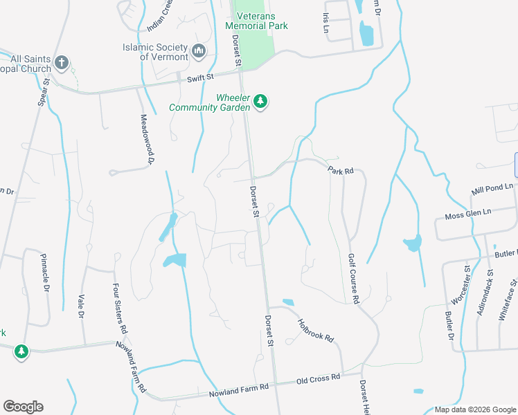 map of restaurants, bars, coffee shops, grocery stores, and more near 1200 Dorset Street in South Burlington