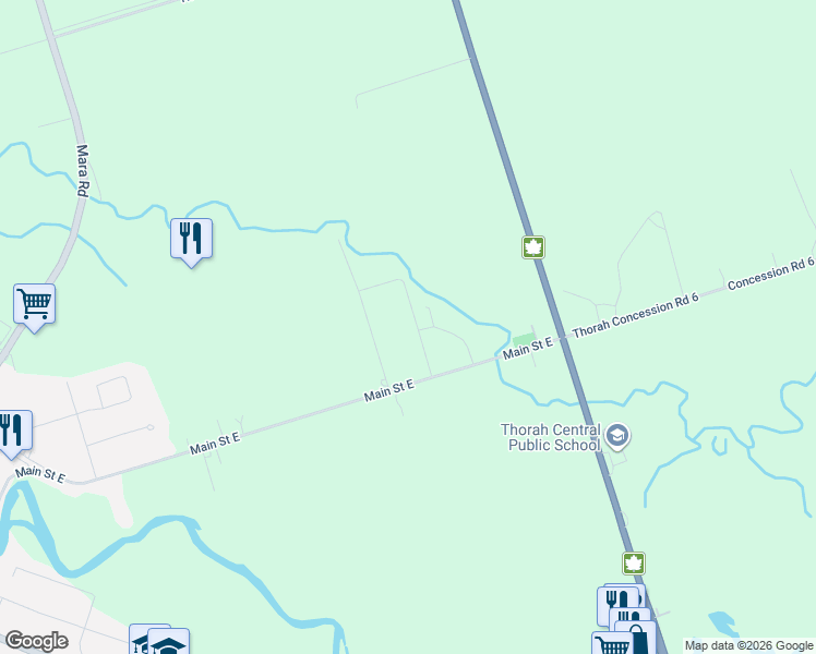map of restaurants, bars, coffee shops, grocery stores, and more near 20B Howard Avenue in Regional Municipality of Durham