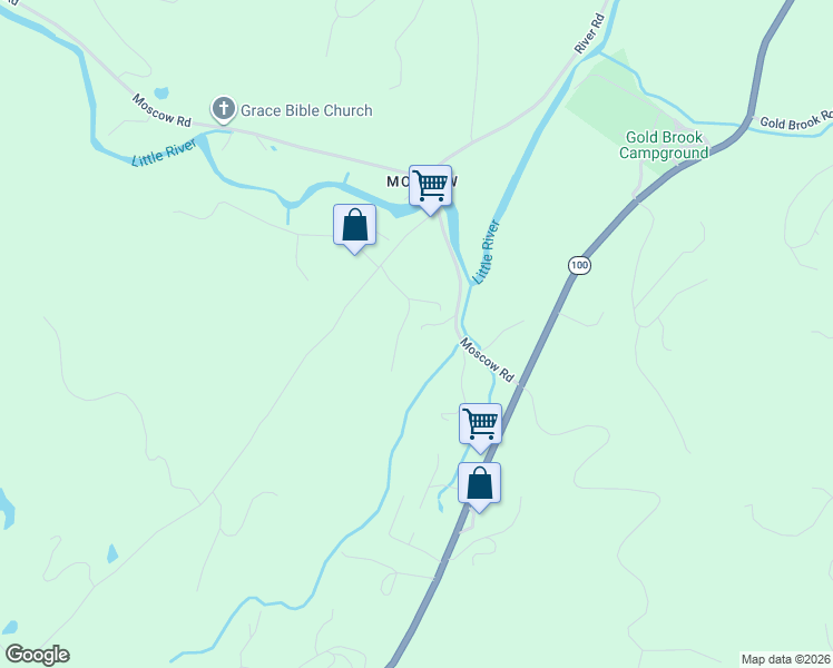 map of restaurants, bars, coffee shops, grocery stores, and more near 151 Adams Mill Road in Stowe
