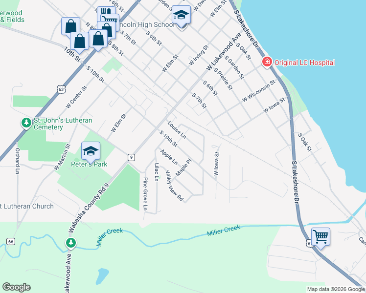 map of restaurants, bars, coffee shops, grocery stores, and more near 725 South 10th Street in Lake City