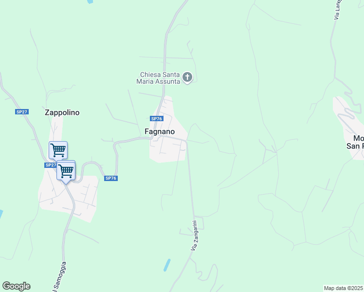 map of restaurants, bars, coffee shops, grocery stores, and more near 43 Via Cantagallo in Fagnano