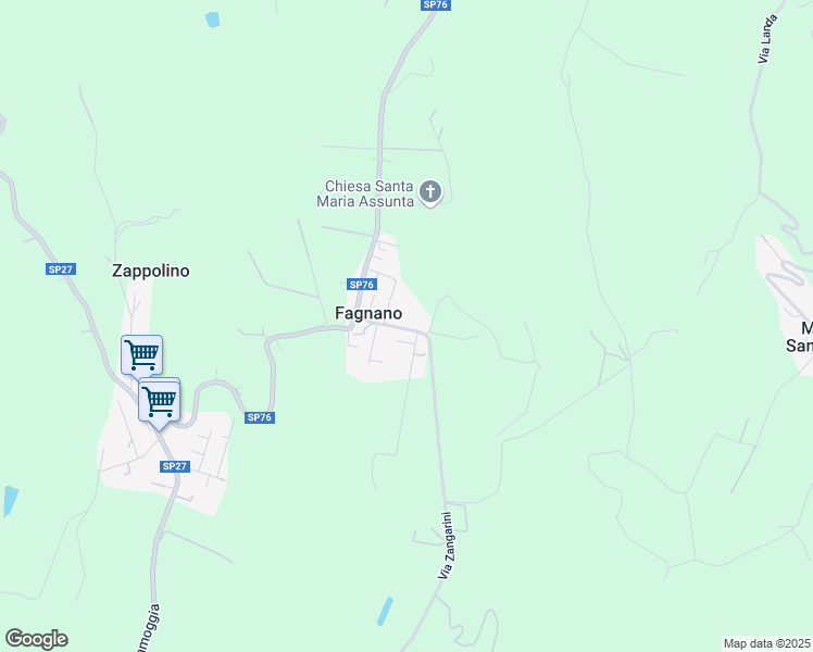 map of restaurants, bars, coffee shops, grocery stores, and more near 43 Via Cantagallo in Fagnano