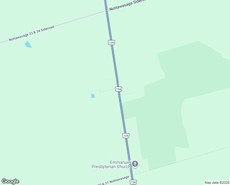 map of restaurants, bars, coffee shops, grocery stores, and more near 3695 Simcoe County Road 124 in Nottawa