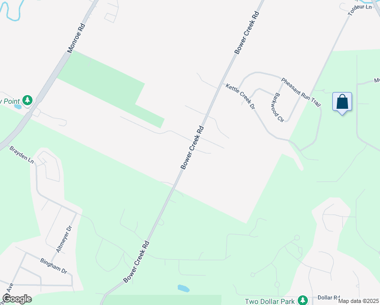 map of restaurants, bars, coffee shops, grocery stores, and more near 3397 Bower Creek Road in De Pere