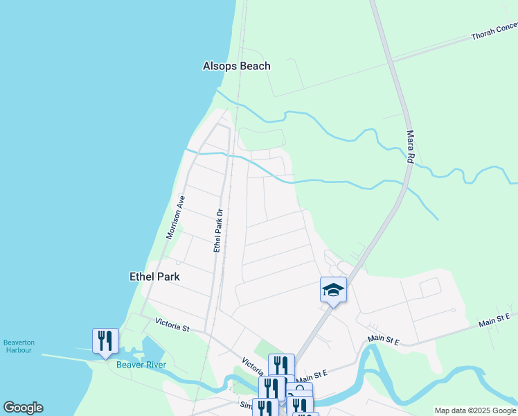 map of restaurants, bars, coffee shops, grocery stores, and more near 6 Stoddart St in Beaverton