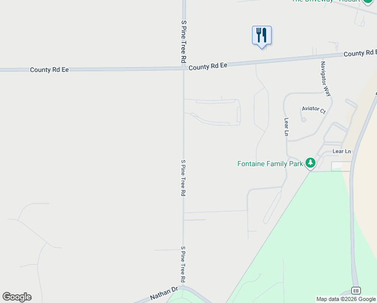 map of restaurants, bars, coffee shops, grocery stores, and more near 1344 South Pine Tree Road in De Pere