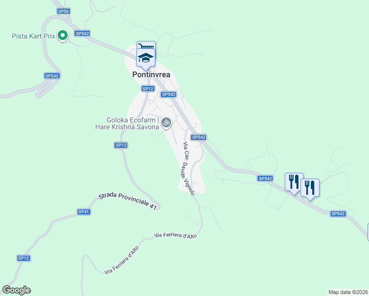 map of restaurants, bars, coffee shops, grocery stores, and more near 7 Via Bigatti in Pontinvrea
