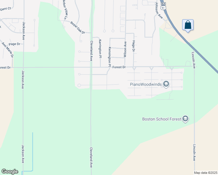 map of restaurants, bars, coffee shops, grocery stores, and more near 3816 Kensington Place in Plover