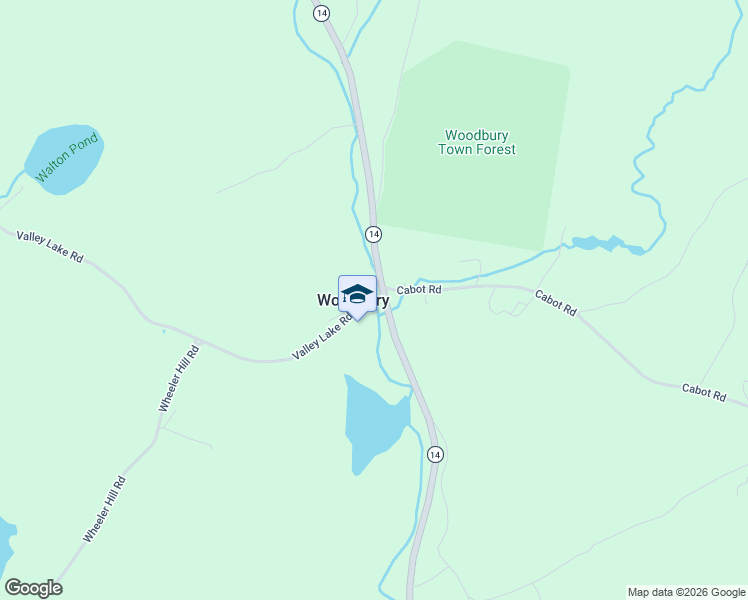 map of restaurants, bars, coffee shops, grocery stores, and more near 3655 Vermont 14 in Woodbury