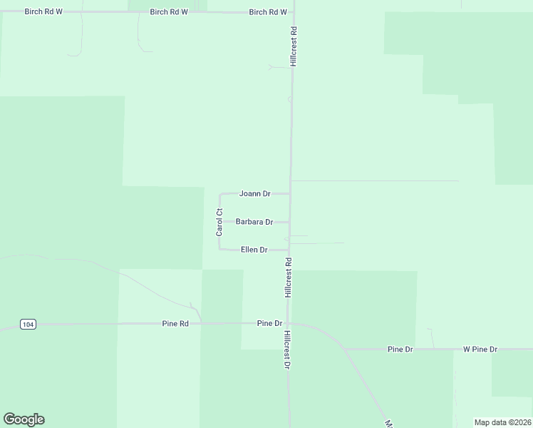 map of restaurants, bars, coffee shops, grocery stores, and more near 6549-6683 Joann Drive in Roscommon