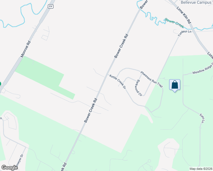 map of restaurants, bars, coffee shops, grocery stores, and more near 3273 Bower Creek Road in De Pere