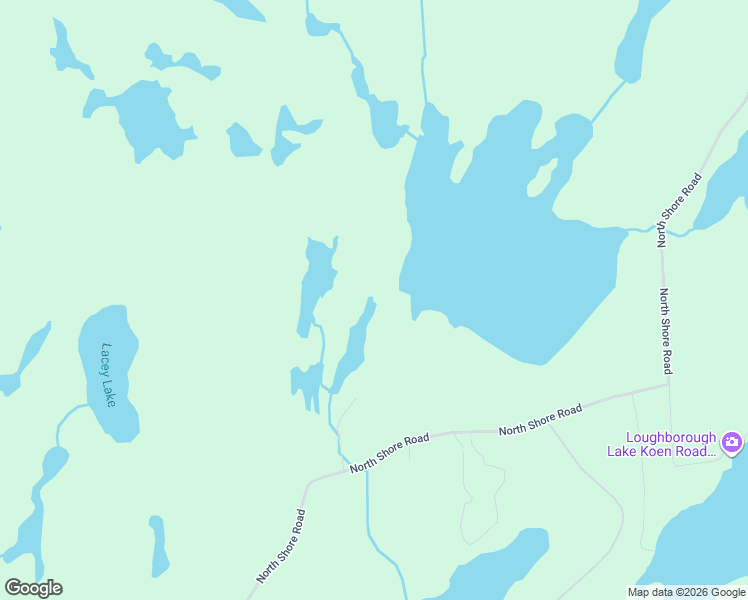 map of restaurants, bars, coffee shops, grocery stores, and more near 5025 North Shore Road in South Frontenac