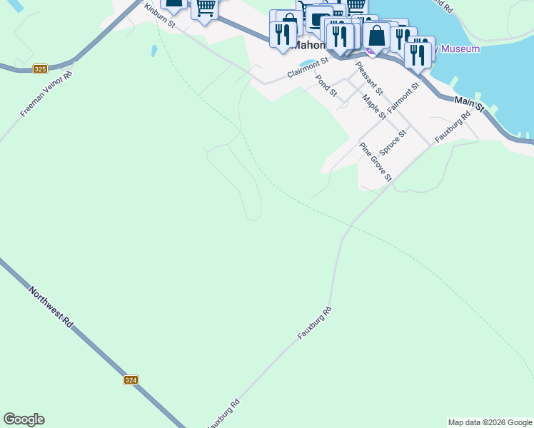 map of restaurants, bars, coffee shops, grocery stores, and more near 226 Hawthorn Road in Mahone Bay