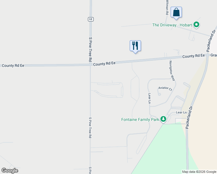 map of restaurants, bars, coffee shops, grocery stores, and more near 979 Orlando Drive in De Pere