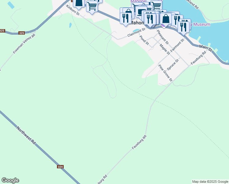 map of restaurants, bars, coffee shops, grocery stores, and more near 231 Hawthorn Road in Mahone Bay