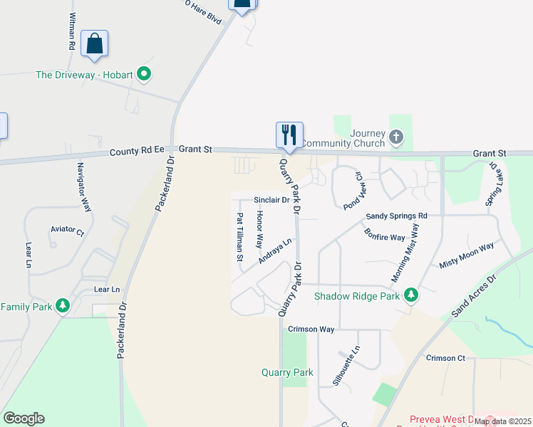 map of restaurants, bars, coffee shops, grocery stores, and more near 3539 Lost Dauphin Road in De Pere