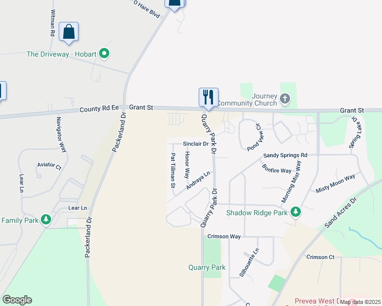 map of restaurants, bars, coffee shops, grocery stores, and more near 3539 Lost Dauphin Road in De Pere