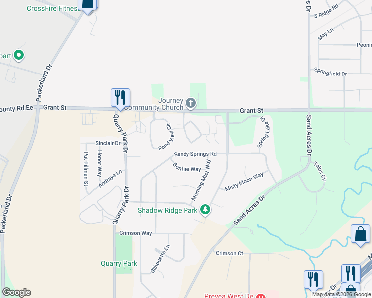 map of restaurants, bars, coffee shops, grocery stores, and more near 1791 Grant Street in Ashwaubenon