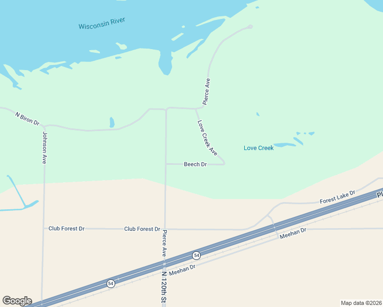 map of restaurants, bars, coffee shops, grocery stores, and more near 1230 Beech Drive in Plover