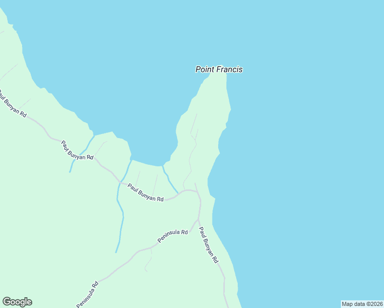 map of restaurants, bars, coffee shops, grocery stores, and more near Point Francis Road in Gouldsboro