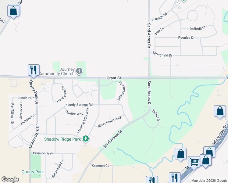 map of restaurants, bars, coffee shops, grocery stores, and more near 1844 Sandy Springs Road in De Pere