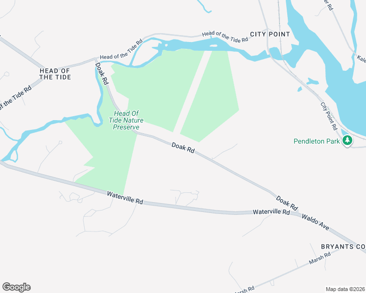 map of restaurants, bars, coffee shops, grocery stores, and more near 61 Doak Road in Belfast