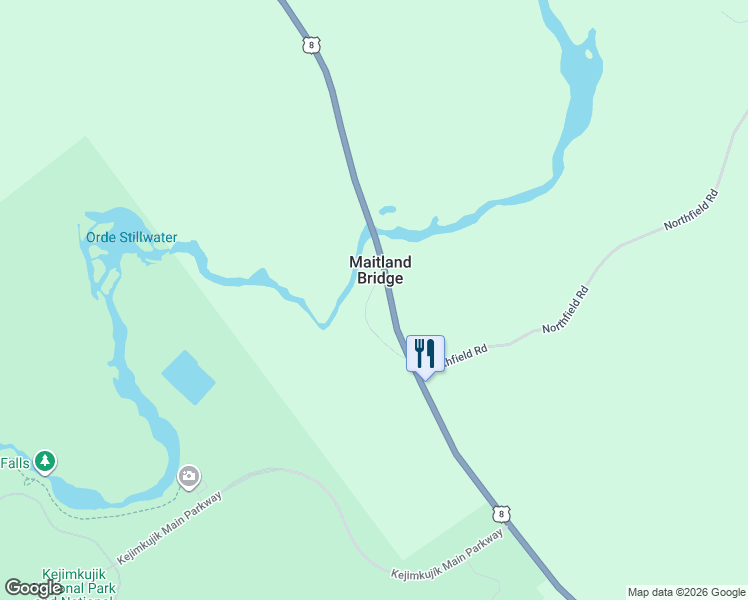 map of restaurants, bars, coffee shops, grocery stores, and more near 54 Doug Fader Road in Caledonia