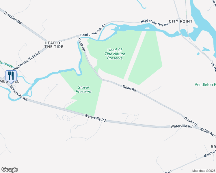 map of restaurants, bars, coffee shops, grocery stores, and more near 75 Doak Road in Belfast
