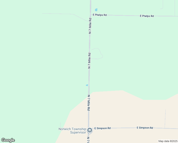 map of restaurants, bars, coffee shops, grocery stores, and more near 7485 North 7 Mile Road in Lake City