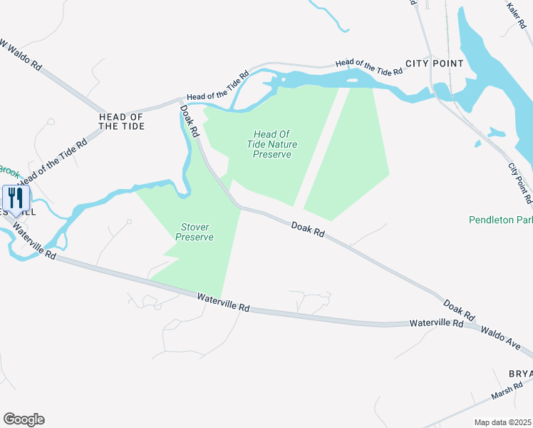 map of restaurants, bars, coffee shops, grocery stores, and more near 75 Doak Road in Belfast
