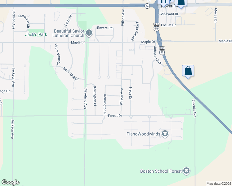 map of restaurants, bars, coffee shops, grocery stores, and more near 3020 Worthington Place in Plover