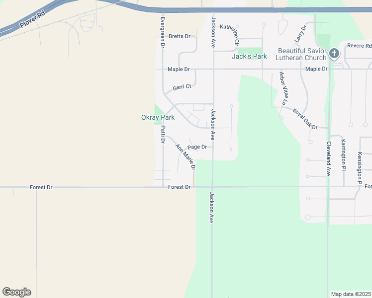 map of restaurants, bars, coffee shops, grocery stores, and more near 3573 Page Drive in Plover