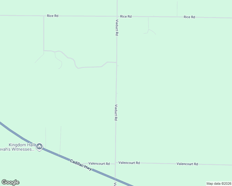 map of restaurants, bars, coffee shops, grocery stores, and more near 14509 Viaduct Road in Copemish