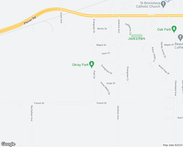 map of restaurants, bars, coffee shops, grocery stores, and more near 3511 Patti Drive in Plover