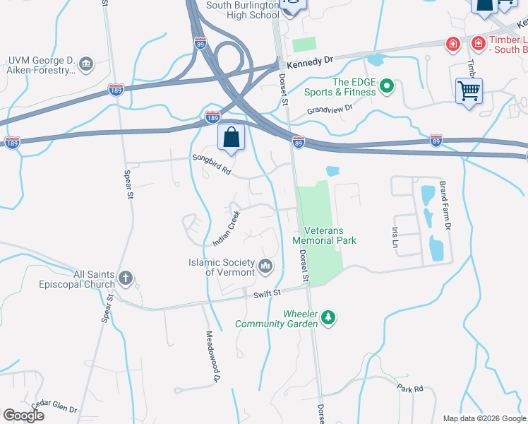 map of restaurants, bars, coffee shops, grocery stores, and more near 911 Dorset Street in South Burlington
