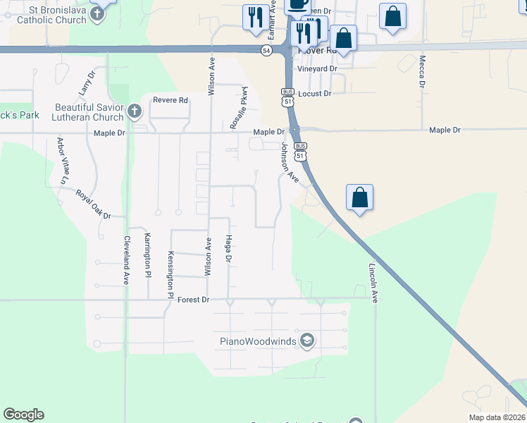 map of restaurants, bars, coffee shops, grocery stores, and more near 2910 Saddlewood Drive in Plover