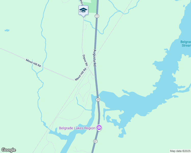 map of restaurants, bars, coffee shops, grocery stores, and more near Maine 27 in Belgrade