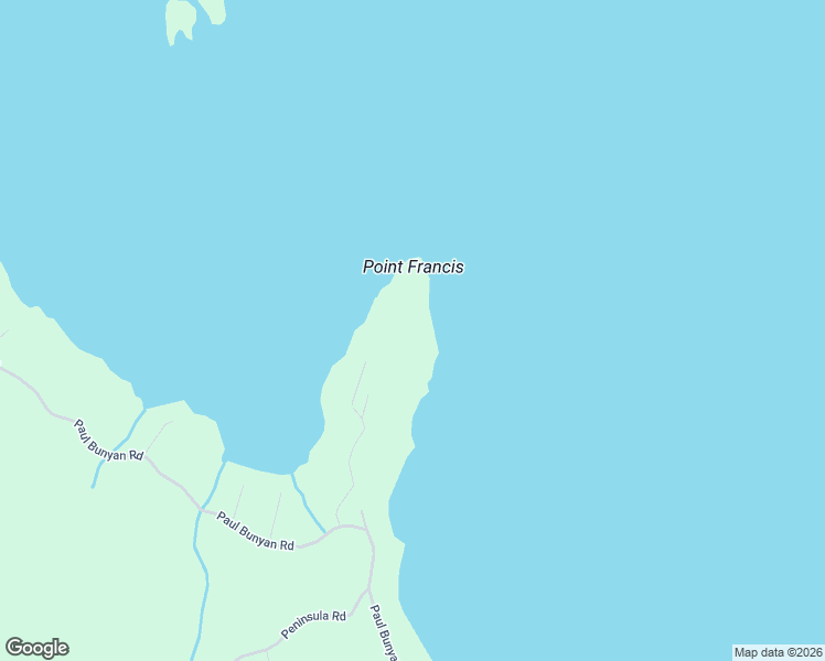 map of restaurants, bars, coffee shops, grocery stores, and more near Point Francis Road in Gouldsboro