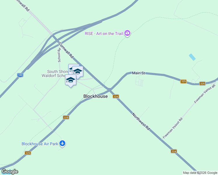 map of restaurants, bars, coffee shops, grocery stores, and more near 4 Cornwall Road in Mahone Bay