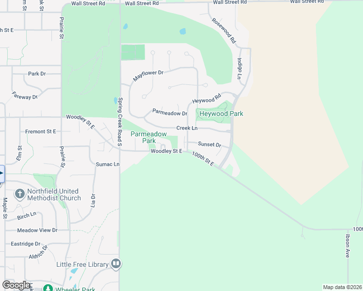 map of restaurants, bars, coffee shops, grocery stores, and more near 1110 Heywood Road in Northfield