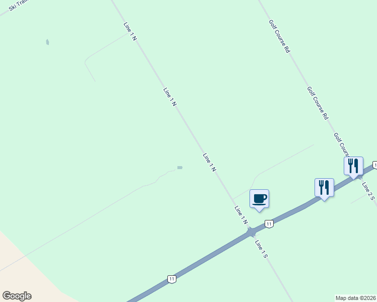 map of restaurants, bars, coffee shops, grocery stores, and more near 170 1 Line North in Shanty Bay