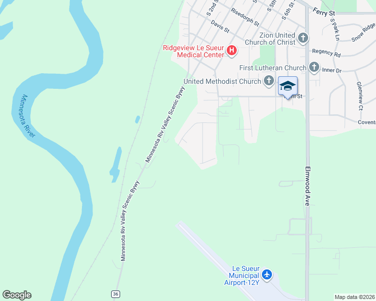 map of restaurants, bars, coffee shops, grocery stores, and more near 328 Catalina Court in Le Sueur