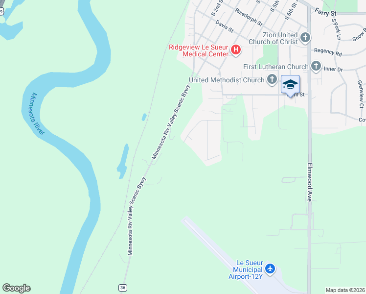 map of restaurants, bars, coffee shops, grocery stores, and more near 328 Catalina Court in Le Sueur