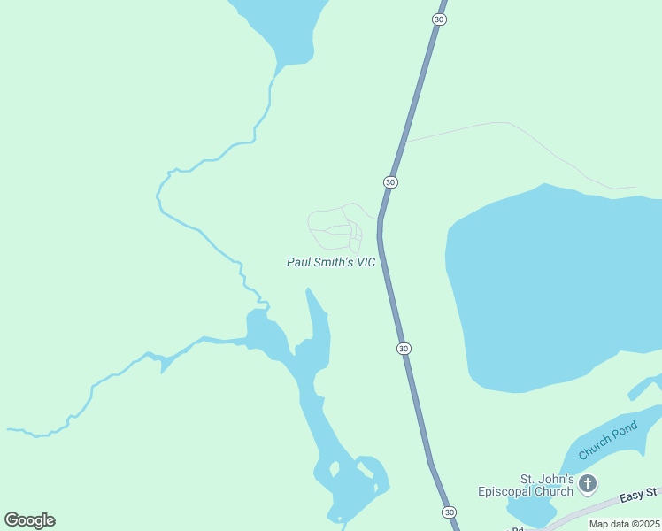 map of restaurants, bars, coffee shops, grocery stores, and more near 8023 New York 30 in Paul Smiths