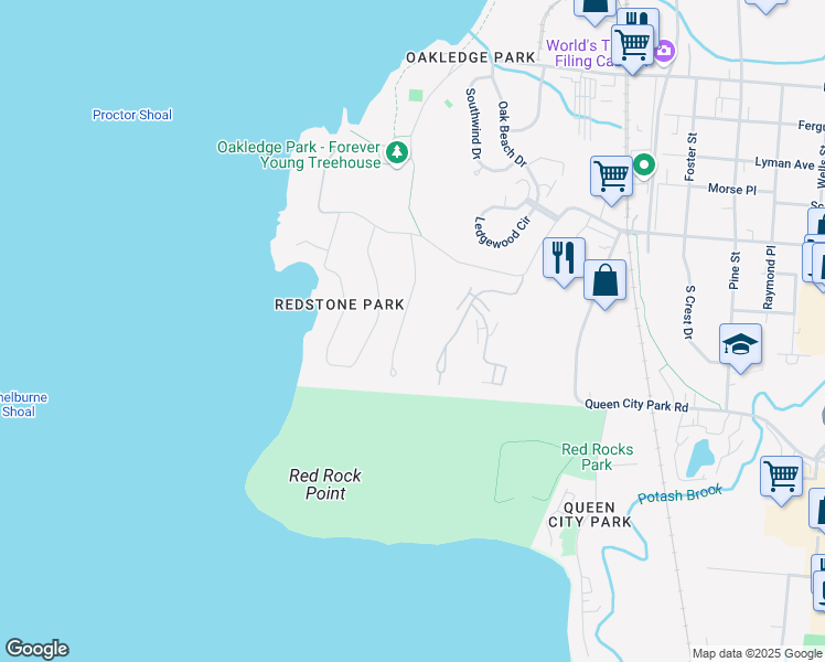 map of restaurants, bars, coffee shops, grocery stores, and more near 96 Dunder Road in Burlington
